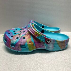 Crocs Classic Palm Print ‘Neptune’ Clog (Men’s Size 11)